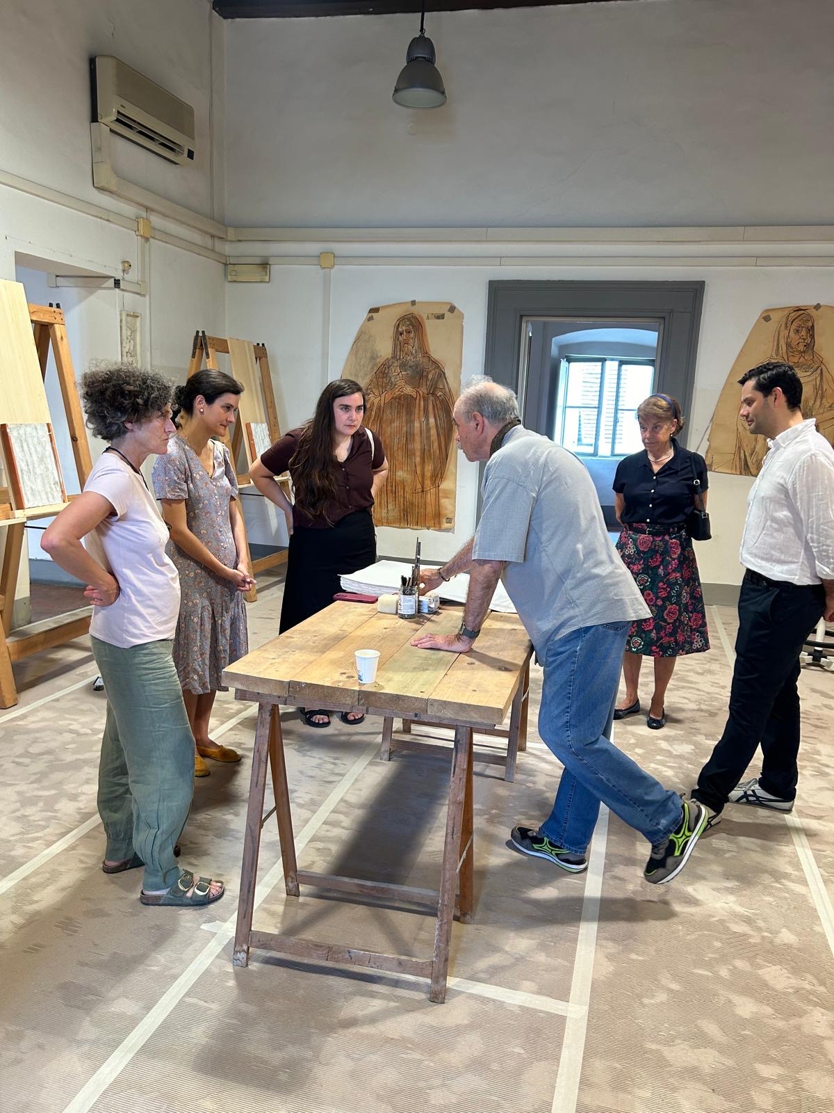 Il lavoro in aula il giorno dell'inaugurazione
