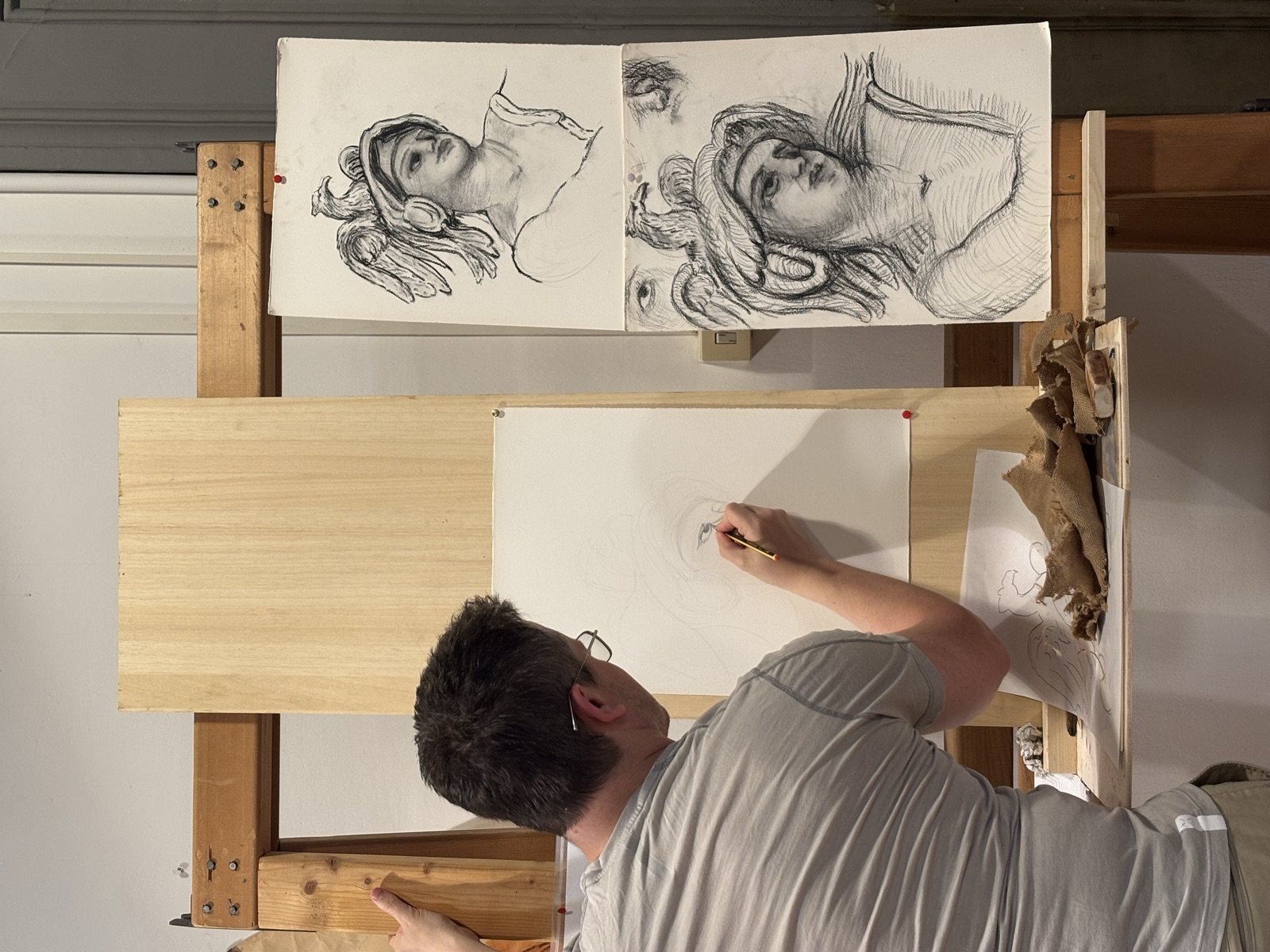 Copia di disegni dei maestri al cavalletto