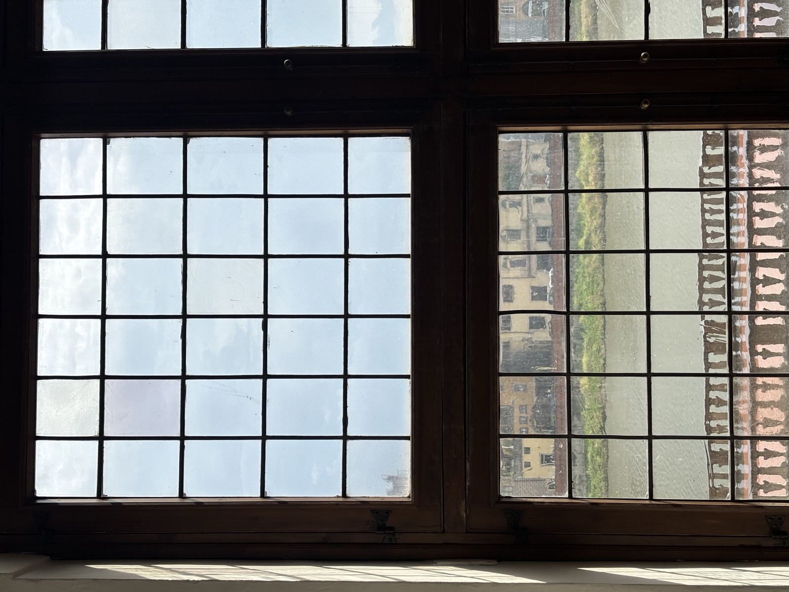 La finestra dell'aula con vista su Firenze