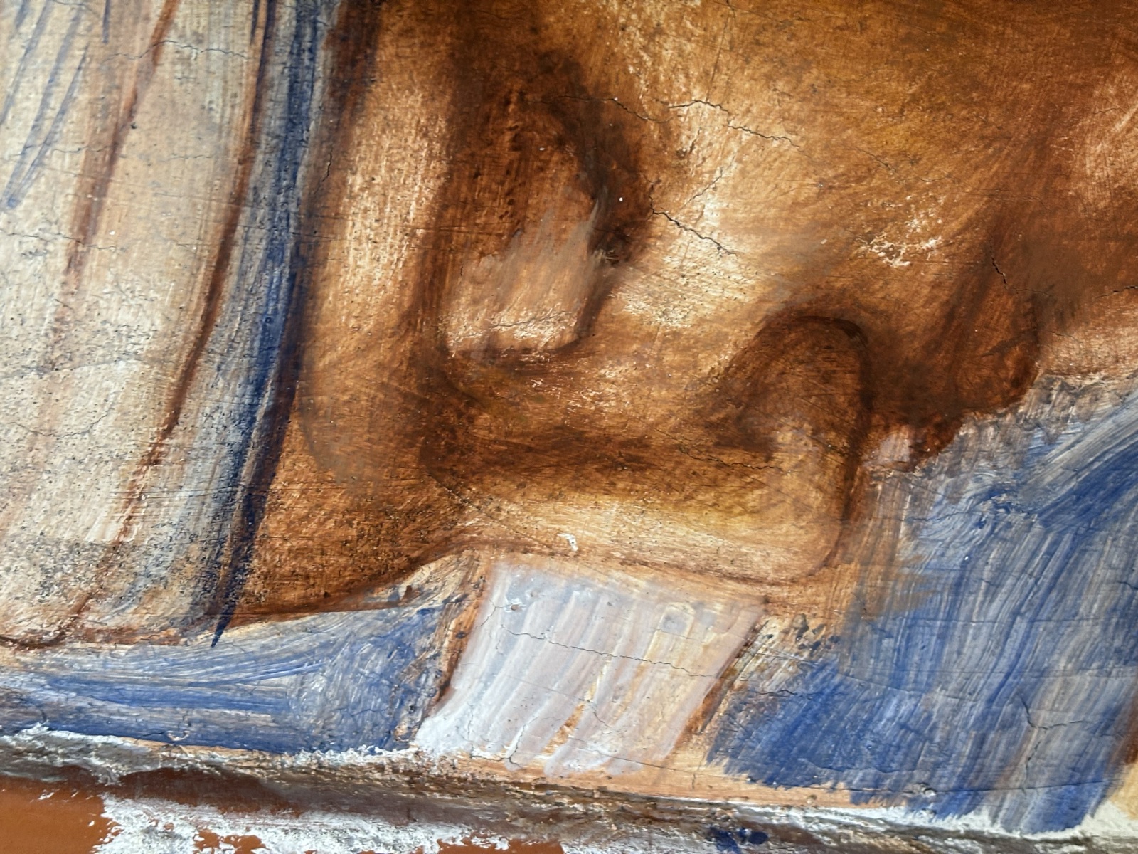 Studio di testa velata in azzurro